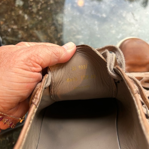 Trask woven leather sneakers business casual lace up shoes. Sz 13. Medium brown - Picture 15 of 16